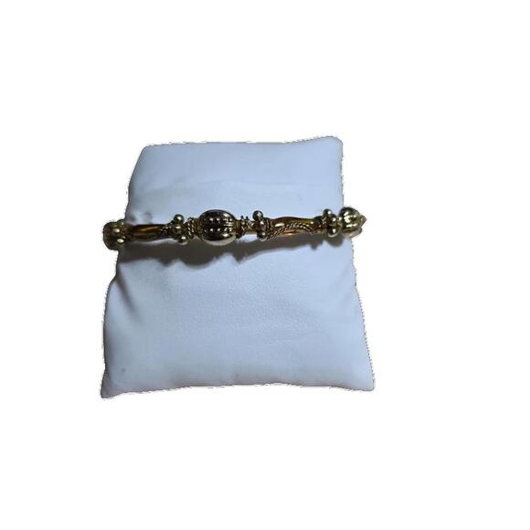 Amber Enamel Hinged Bangle Bracelet - Picture 4 of 5